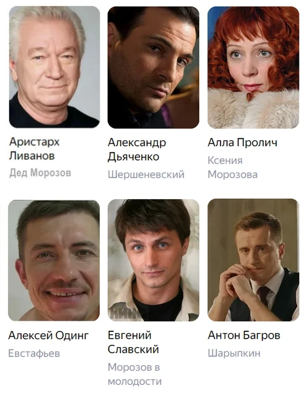 Актеры и роли сериала Дед Морозов-2