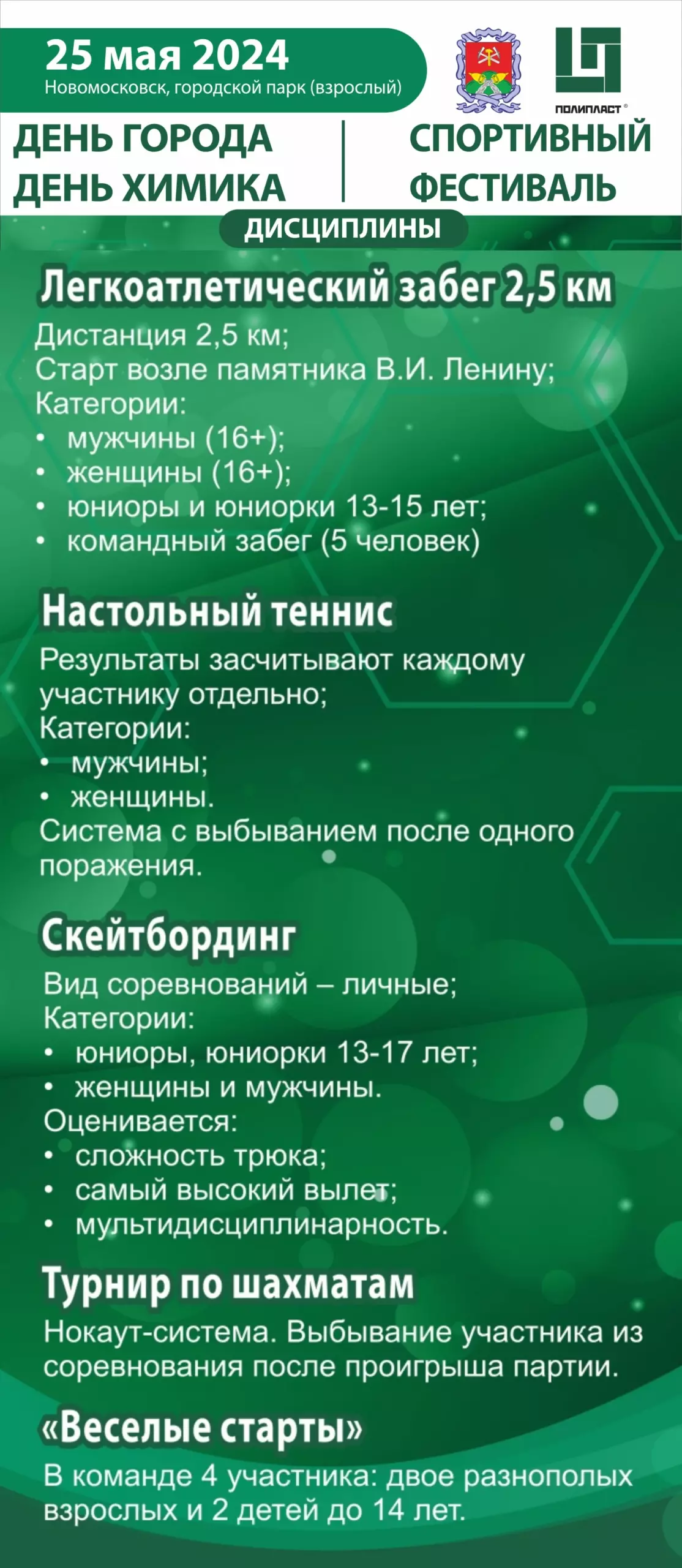 День города и химика 2024 в Новомосковске: программа мероприятий, когда салют